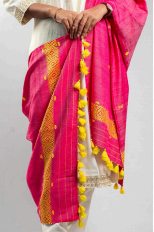 Wrap And Weft-Pink Dupatta