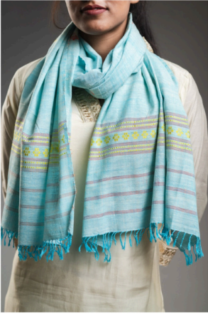 Wrap And Weft-Light Blue Stole