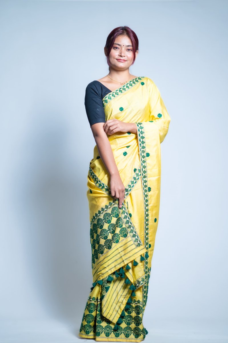 Micro modal by Tussar Silk Ready to Wear Mekhela Sador thumbnail 3