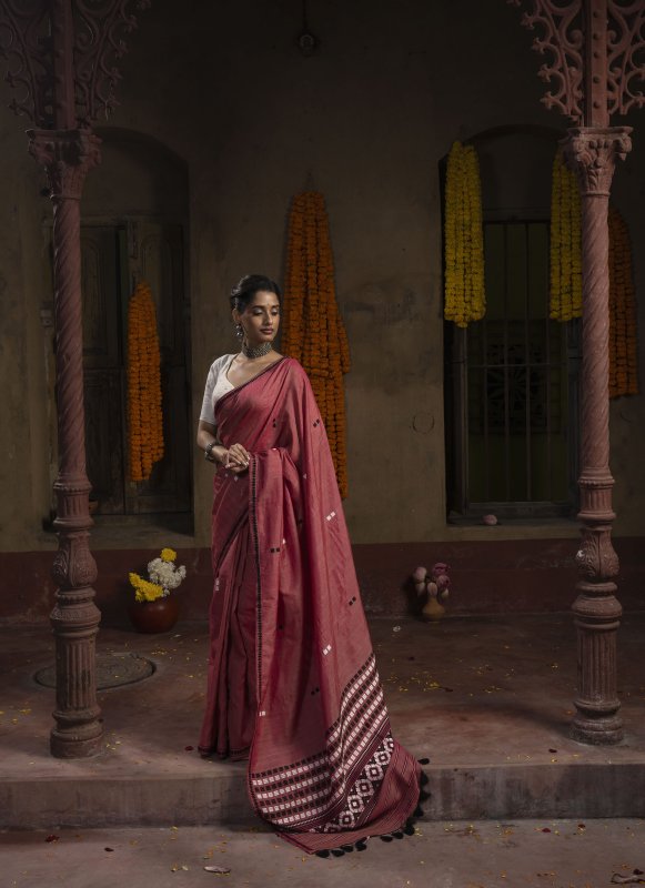 Cotton by Tussar Silk Saree