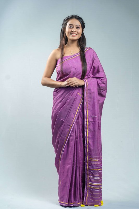Pure Cotton by Tussar Silk Saree