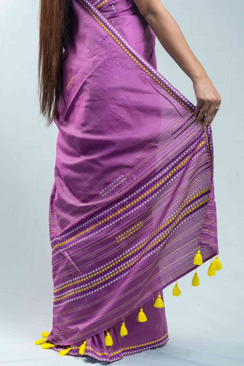 Pure Cotton by Tussar Silk Saree thumbnail 3