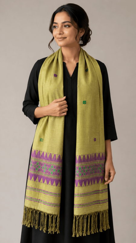 Cotton By Eri Stoles Olive Green