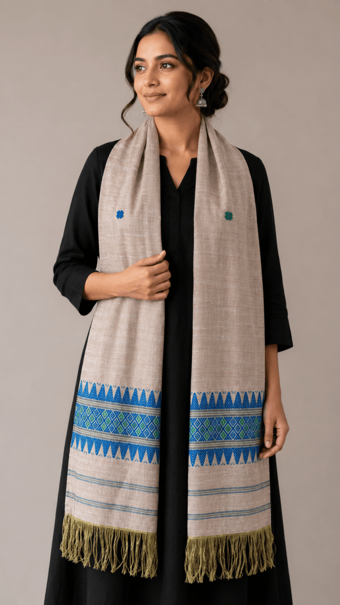 Cotton by Eri Stole Natural Beige thumbnail 3